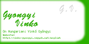 gyongyi vinko business card